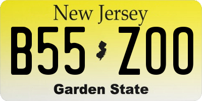 NJ license plate B55ZOO