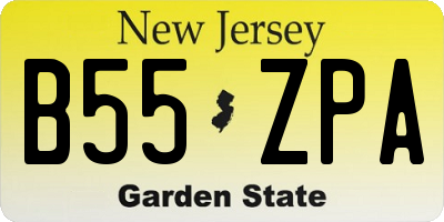 NJ license plate B55ZPA