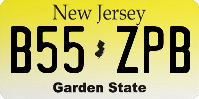 NJ license plate B55ZPB
