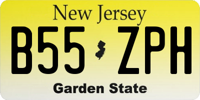 NJ license plate B55ZPH