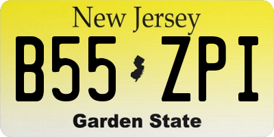NJ license plate B55ZPI