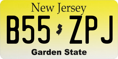 NJ license plate B55ZPJ
