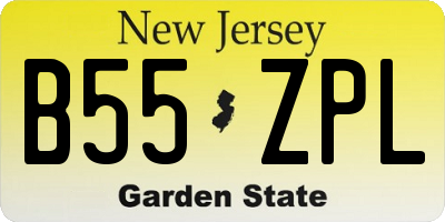 NJ license plate B55ZPL