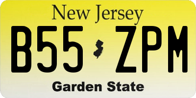NJ license plate B55ZPM