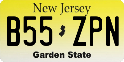 NJ license plate B55ZPN