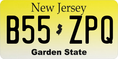 NJ license plate B55ZPQ