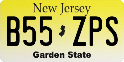 NJ license plate B55ZPS