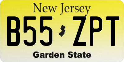 NJ license plate B55ZPT