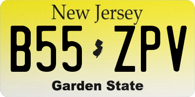 NJ license plate B55ZPV