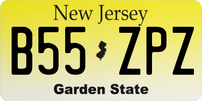 NJ license plate B55ZPZ