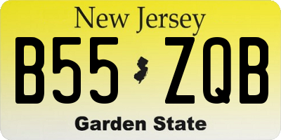 NJ license plate B55ZQB