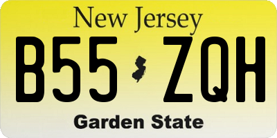 NJ license plate B55ZQH