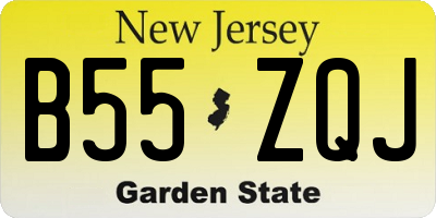 NJ license plate B55ZQJ
