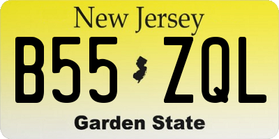 NJ license plate B55ZQL