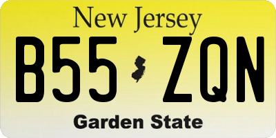 NJ license plate B55ZQN