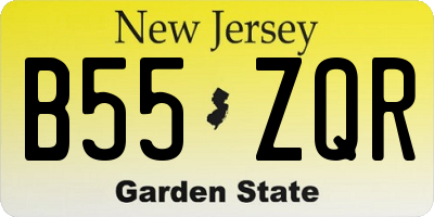 NJ license plate B55ZQR