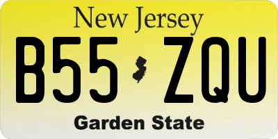 NJ license plate B55ZQU