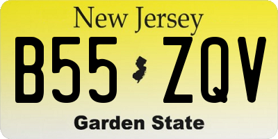NJ license plate B55ZQV