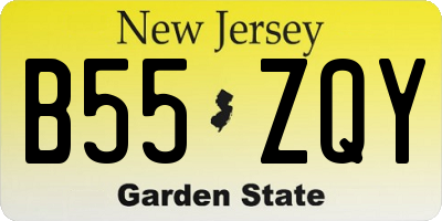 NJ license plate B55ZQY
