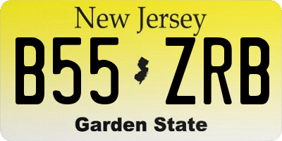 NJ license plate B55ZRB