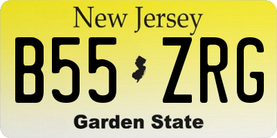 NJ license plate B55ZRG
