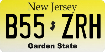 NJ license plate B55ZRH