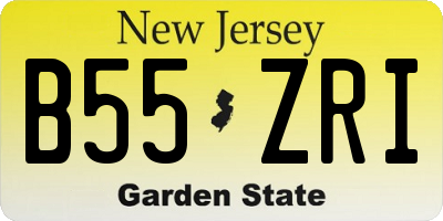 NJ license plate B55ZRI