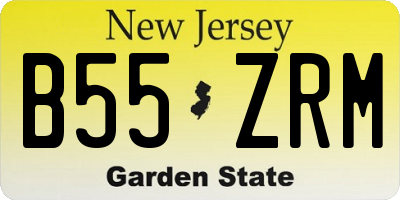 NJ license plate B55ZRM