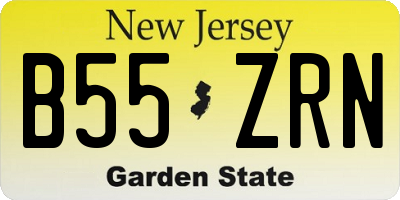 NJ license plate B55ZRN