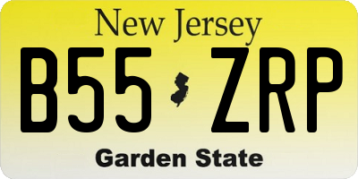 NJ license plate B55ZRP