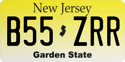 NJ license plate B55ZRR