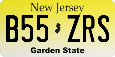 NJ license plate B55ZRS