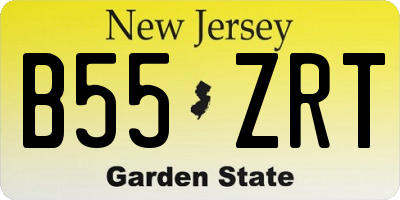 NJ license plate B55ZRT