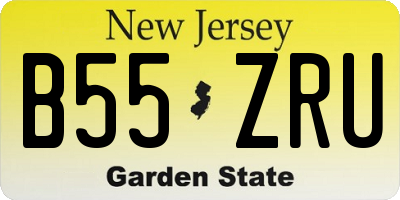 NJ license plate B55ZRU
