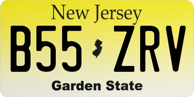 NJ license plate B55ZRV