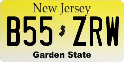 NJ license plate B55ZRW