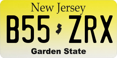 NJ license plate B55ZRX
