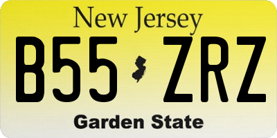 NJ license plate B55ZRZ
