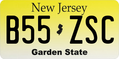NJ license plate B55ZSC