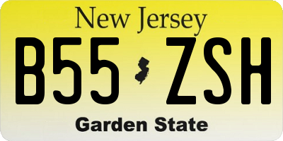 NJ license plate B55ZSH