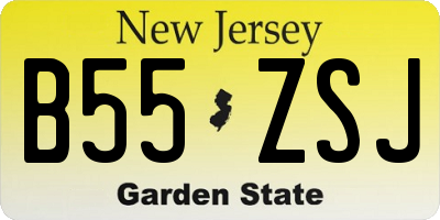NJ license plate B55ZSJ