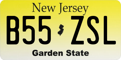 NJ license plate B55ZSL
