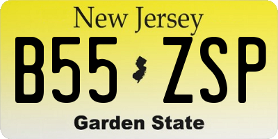 NJ license plate B55ZSP