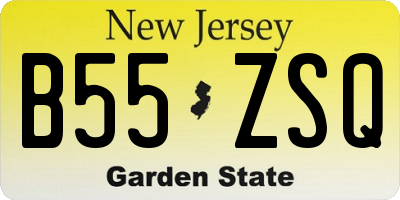 NJ license plate B55ZSQ
