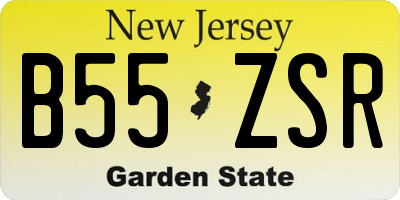 NJ license plate B55ZSR
