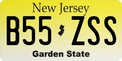 NJ license plate B55ZSS