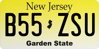 NJ license plate B55ZSU