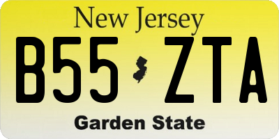NJ license plate B55ZTA