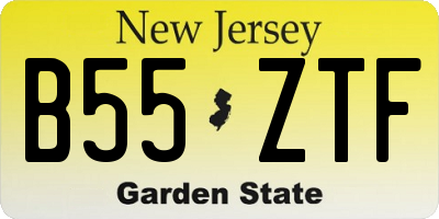 NJ license plate B55ZTF