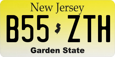 NJ license plate B55ZTH
